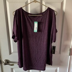 Open shoulder knit top